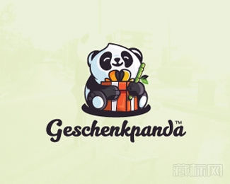 Gift Panda送礼物熊猫logo设计欣赏