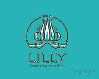 Lilly beauty studio美容工作室logo设计欣赏