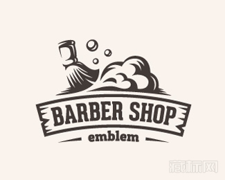 Barber shop标志设计欣赏