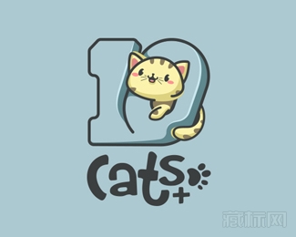 Kawaii cat logo设计欣赏