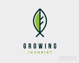 Growing in Christ叶子logo设计欣赏