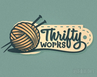 Thrifty Works毛线logo设计欣赏