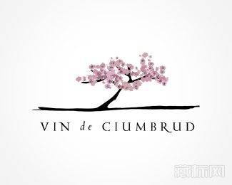 Vin de Ciumbrud桃花logo设计欣赏