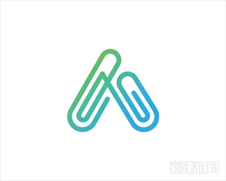 A clips monogram回形针logo设计欣赏