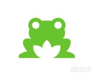 frog in the pond青蛙与莲花logo设计欣赏