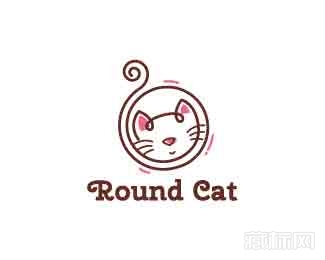 Round Cat圆形猫logo设计欣赏