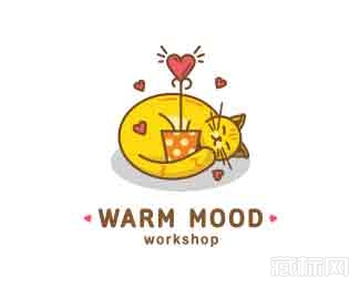 Warm Mood Workshop猫logo设计欣赏
