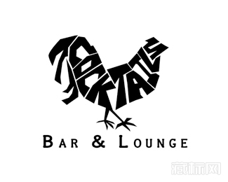 Cocktails Bar & Lounge鸡酒吧logo设计欣赏