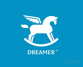Dreamer梦想飞马logo设计欣赏