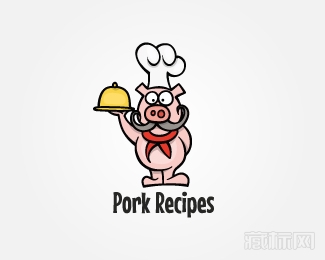 Pork Recipes猪logo设计欣赏