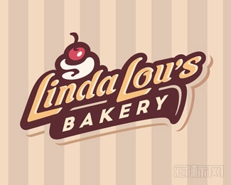 Linda Lou's Bakery殷桃logo设计欣赏