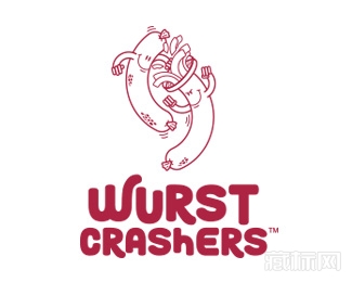 Wurst Crashers火腿肠logo设计欣赏