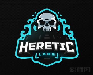 Heretic Labs骷髅实验室logo设计欣赏