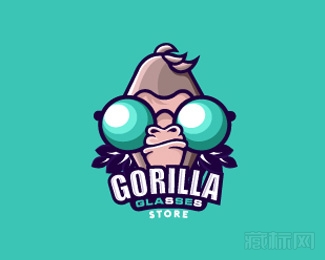 Gorilla Glasses Store猩猩标志设计欣赏
