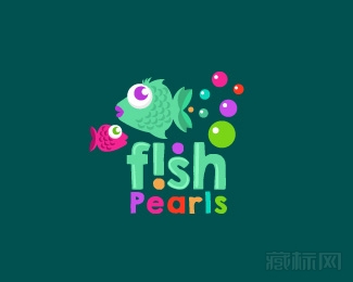 Fish pearls鱼logo设计欣赏