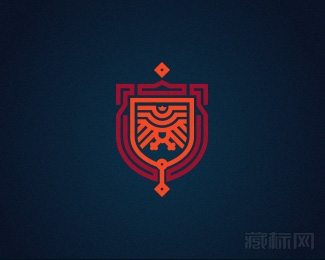 Eagle emblem盾牌logo设计欣赏