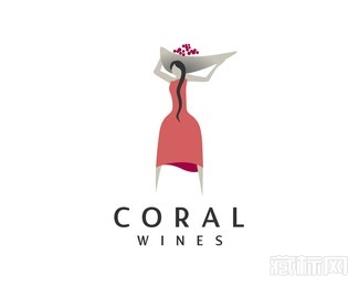 CORAL WINES葡萄酒logo设计欣赏