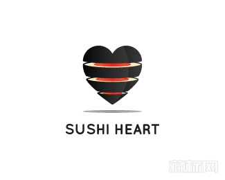 Sushi heart桃心logo设计欣赏