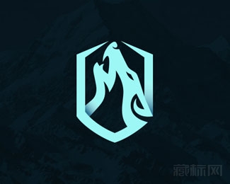 Howling wolf shield狼logo设计欣赏