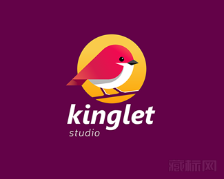 Kinglet金冠鹪鹩标志设计欣赏