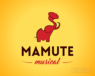 Mamute Musical大象音乐片logo设计欣赏
