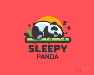 Sleepy Panda睡觉的熊猫logo设计欣赏