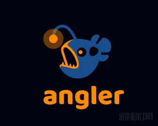Angler fish钓鱼logo设计欣赏
