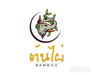 Bamboo大象和竹子logo设计欣赏