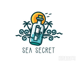Sea Secret漂流瓶logo设计欣赏