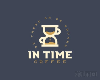 In Time Coffee时光咖啡logo设计欣赏