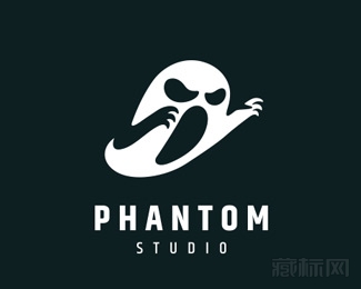 Phantom studio幽灵工作室logo设计