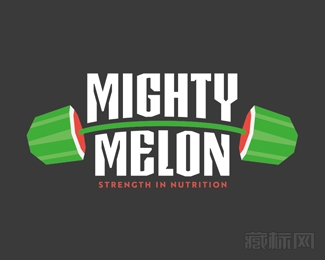  Mighty Melon西瓜杠铃logo设计欣赏
