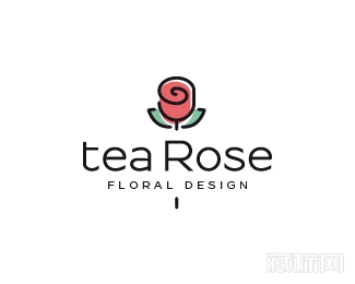  TEA ROSE玫瑰茶logo设计欣赏