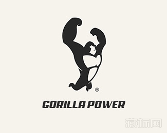 Gorilla Power大猩猩能量logo设计欣赏