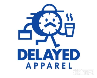  Delayed Apparel闹钟logo设计欣赏