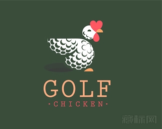  Golf Chicken高尔夫鸡logo设计欣赏