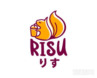  Risu tea松鼠logo设计欣赏