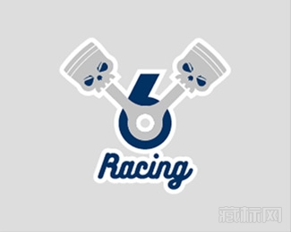  V6 Racing club賽車俱樂部logo設計欣賞