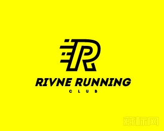 Rivne Running Club健身俱乐部logo设计欣赏