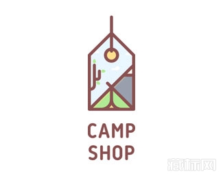 Camp Shop露营商店logo设计欣赏