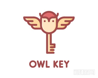 Owl Key猫头鹰钥匙logo设计欣赏