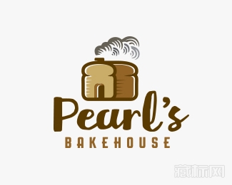Pearl's Bakehouse面包房logo设计欣赏