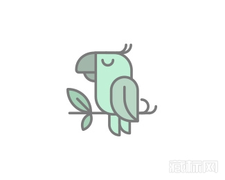 Mint Parrot薄荷鹦鹉logo设计欣赏