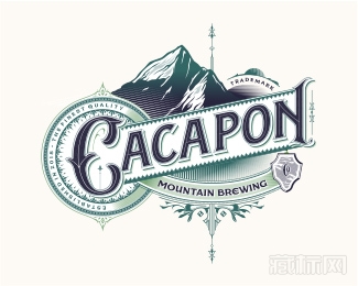 Cacapon mountain brewing山logo设计欣赏