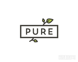 Pure Cafe纯咖啡logo设计欣赏