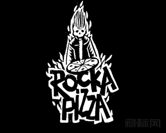 Rocka Pizza火箭披萨logo设计欣赏