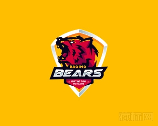  Ragin Bears熊logo设计欣赏