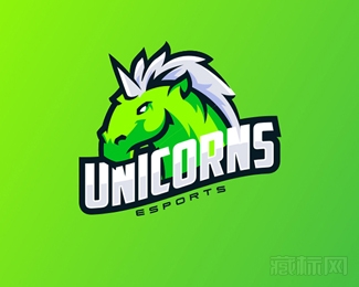 Unicorns eSports电子竞技logo设计欣赏