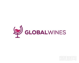  Global Wines葡萄酒logo設計欣賞
