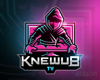 Knewub TV人物logo设计欣赏